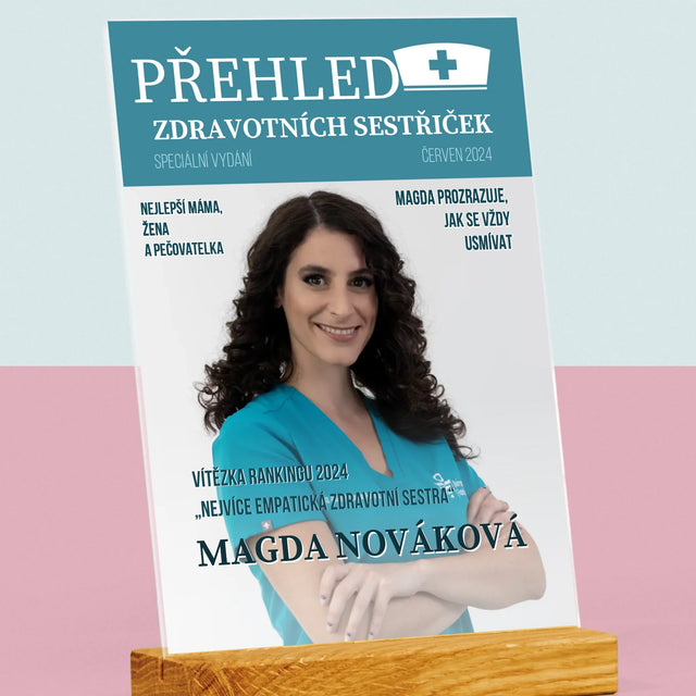 Obálka Časopisu: Přehled Zdravotních Sestřiček - Tisk Na Akrylovém Skle