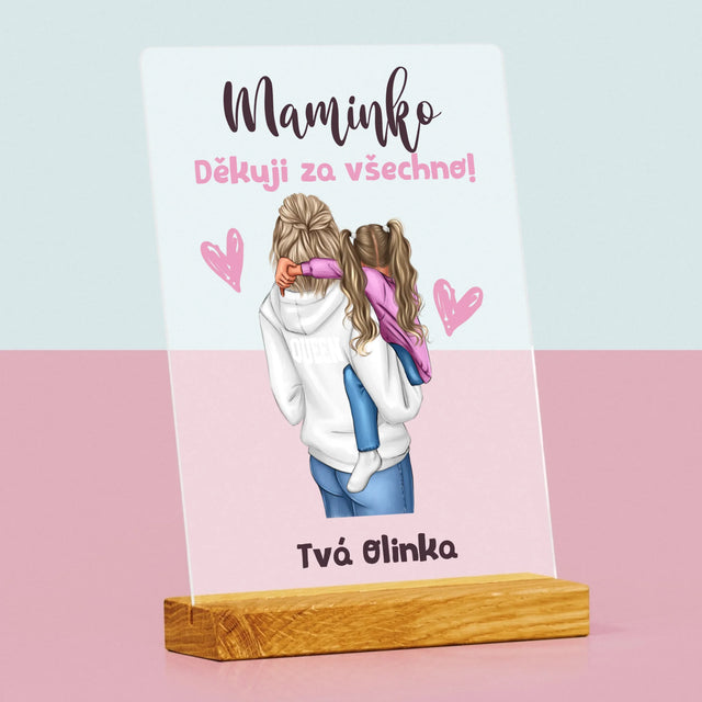 Designér Postav: Máma S Dítětem - Tisk Na Akrylovém Skle