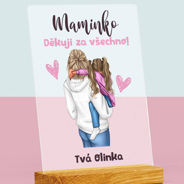 Designér Postav: Máma S Dítětem - Tisk Na Akrylovém Skle