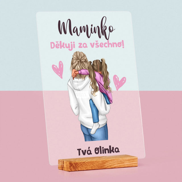 Designér Postav: Máma S Dítětem - Tisk Na Akrylovém Skle