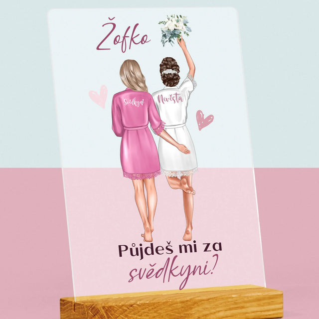Designér Postav: Půjdeš Mi Za Svědkyni - Tisk Na Akrylovém Skle