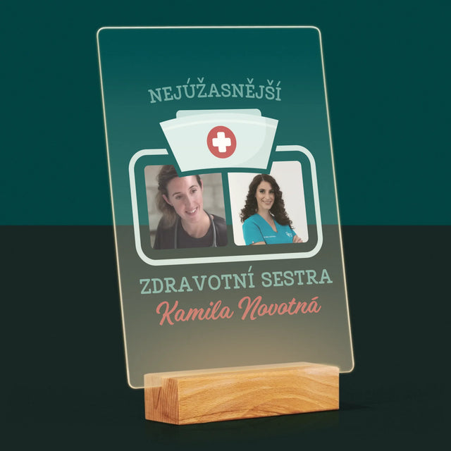 Fotokoláž: Nejúžasnější Zdravotní Sestra - Tisk Na Akrylovém Skle