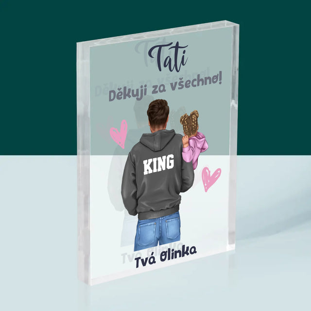 Designér Postav: Táta S Dítětem - Akrylový Blok