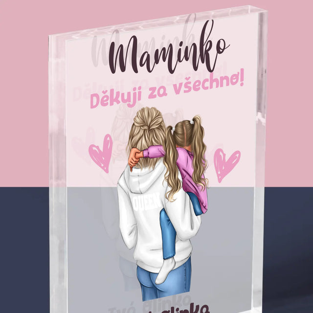Designér Postav: Máma S Dítětem - Akrylový Blok