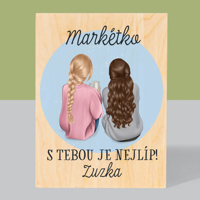 Designér Postav: Přítelkyně - Tisk Na Dřevo