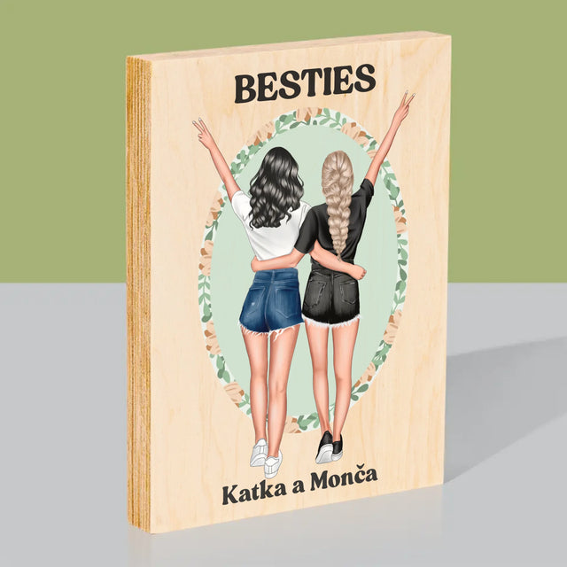 Designér Postav: Best Friends - Tisk Na Dřevo