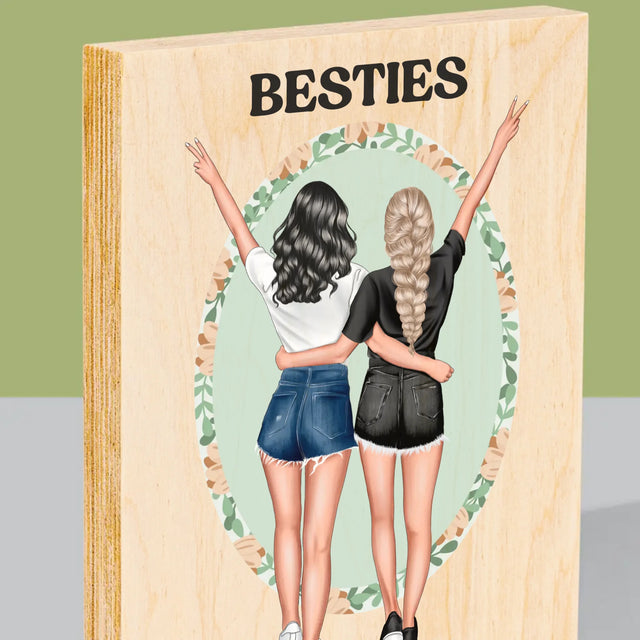 Designér Postav: Best Friends - Tisk Na Dřevo