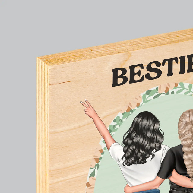 Designér Postav: Best Friends - Tisk Na Dřevo