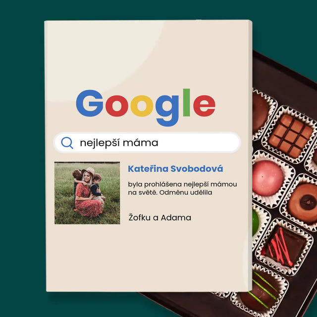 Fotka A Nápis: Nejlepší Máma Výsledek Google - Pralinky