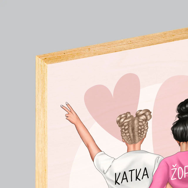 Designér Postav: Nejlepší Sestra Na Světě - Tisk Na Dřevo