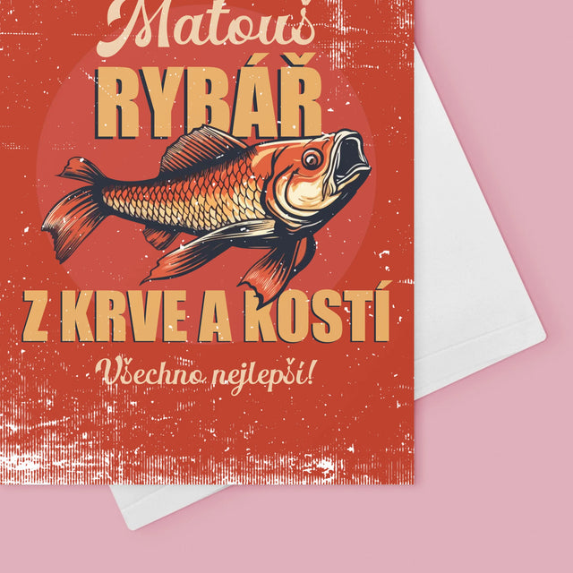 Jméno A Nápis: Rybář Z Krve A Kostí - Přání