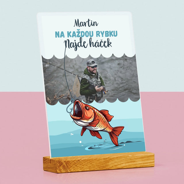Fotka A Nápis: Najde Háček - Tisk Na Akrylovém Skle