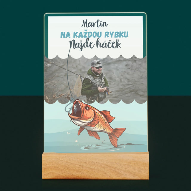 Fotka A Nápis: Najde Háček - Tisk Na Akrylovém Skle