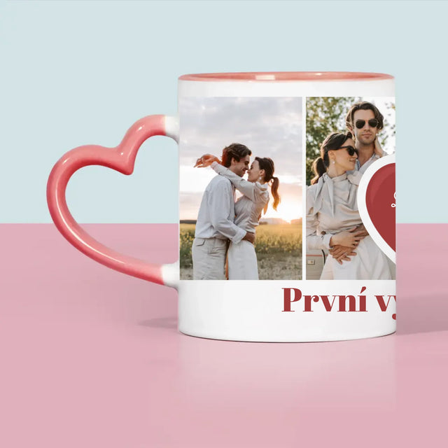 Fotokoláž: První Výročí Srdce - Hrnek
