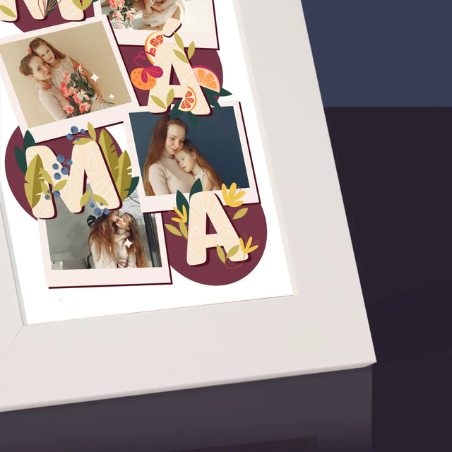 Fotokoláž: Písmenka Máma - Fotorámeček