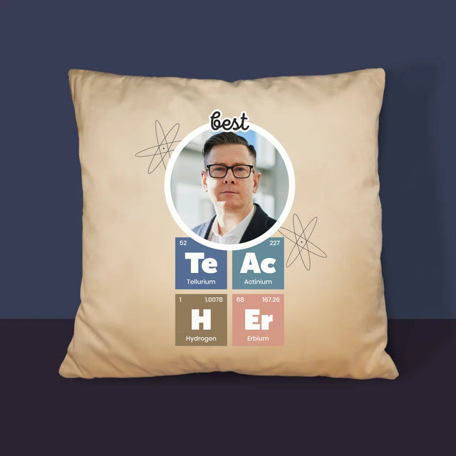 Fotka A Nápis: Teacher Prvky - Polštář