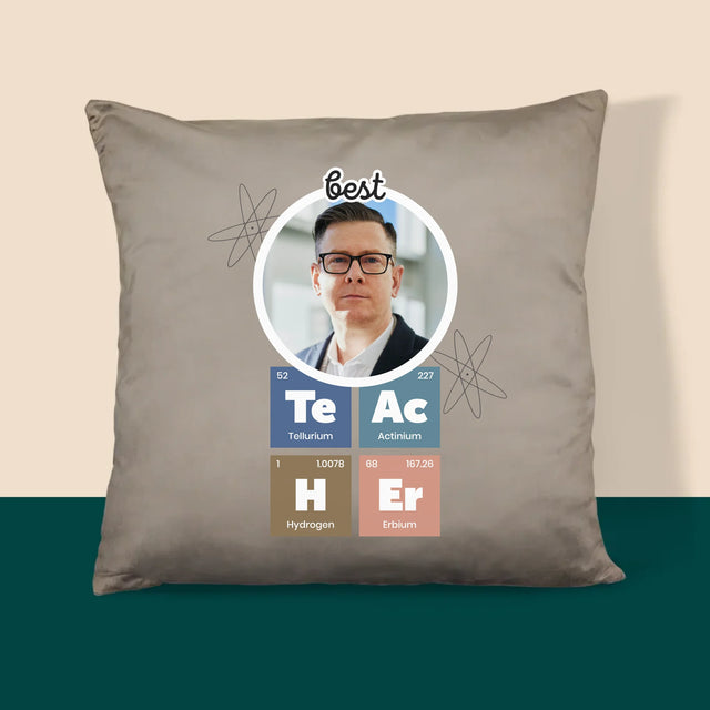Fotka A Nápis: Teacher Prvky - Polštář