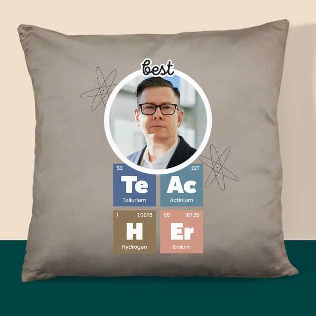 Fotka A Nápis: Teacher Prvky - Polštář