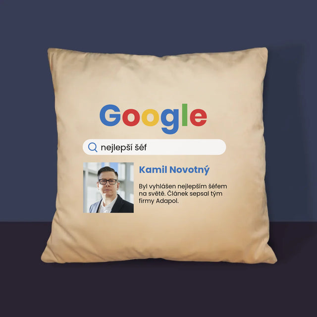 Fotka A Nápis: Nejlepší Šéf Výsledek Google - Polštář