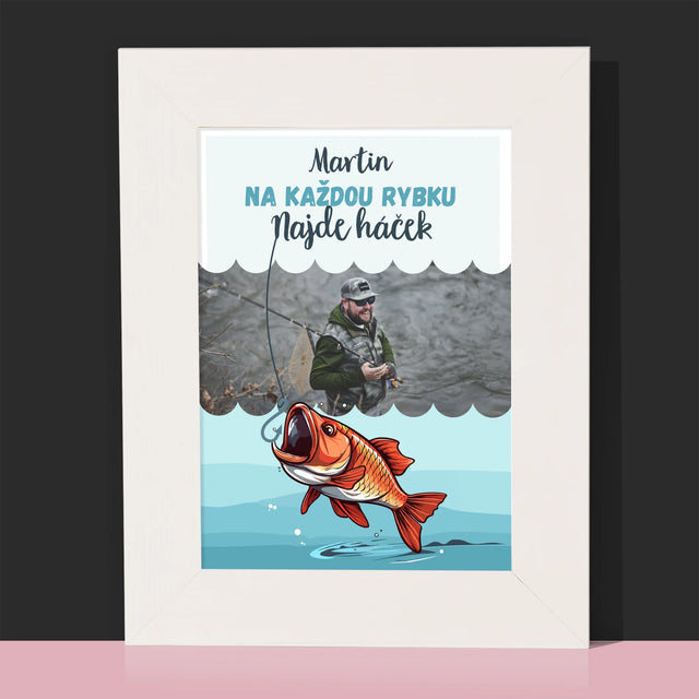 Fotka A Nápis: Najde Háček - Fotorámeček