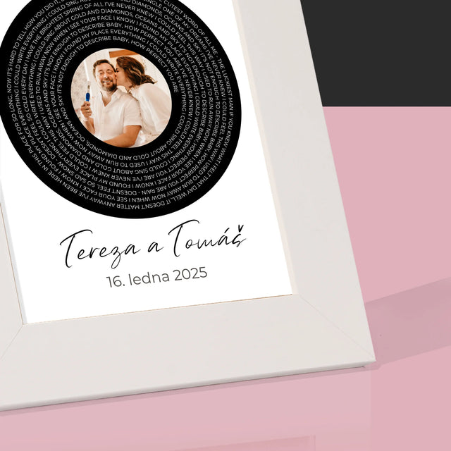 Fotka A Nápis: Text Písně S Vaší Fotkou - Fotorámeček