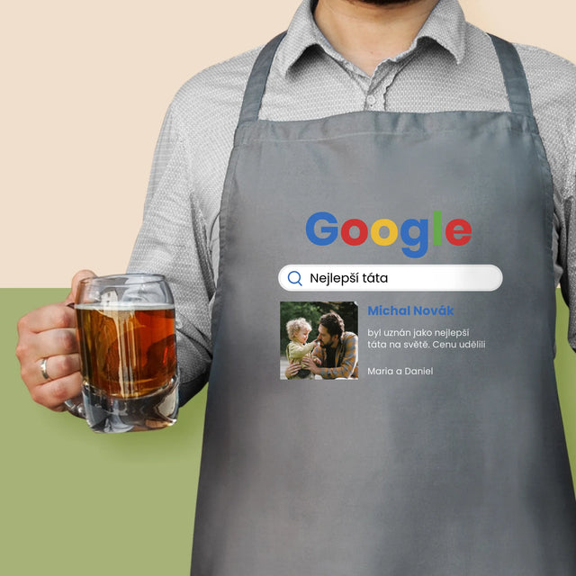 Fotka A Nápis: Nejlepší Táta Google Výsledek - Zástěra