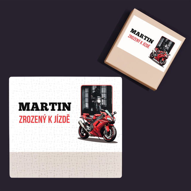 Fotka A Nápis: Zrozený K Jízdě  - Puzzle