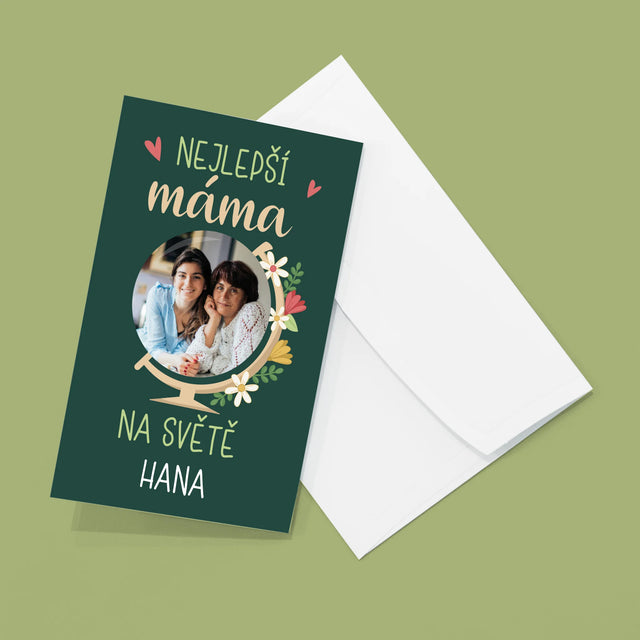 Fotka A Nápis: Nejlepší Máma Svět - Velká Harmonika Z Fotografií