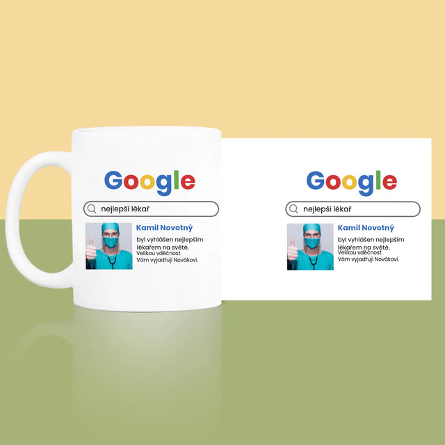 Fotka A Textem: Nejlepší Lékař Výsledek Google - Hrnek