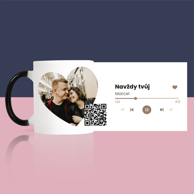 Fotka A Nápis: Naše Píseň Na Qr - Hrnek