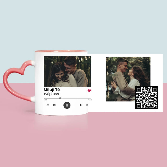 Fotka A Nápis: Spotify S Kódem Qr - Hrnek