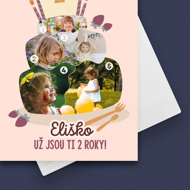 Tvar Z Fotek: Narozeninový Dort - Přání