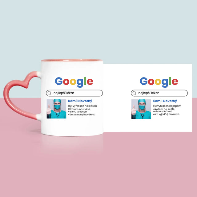 Fotka A Textem: Nejlepší Lékař Výsledek Google - Hrnek