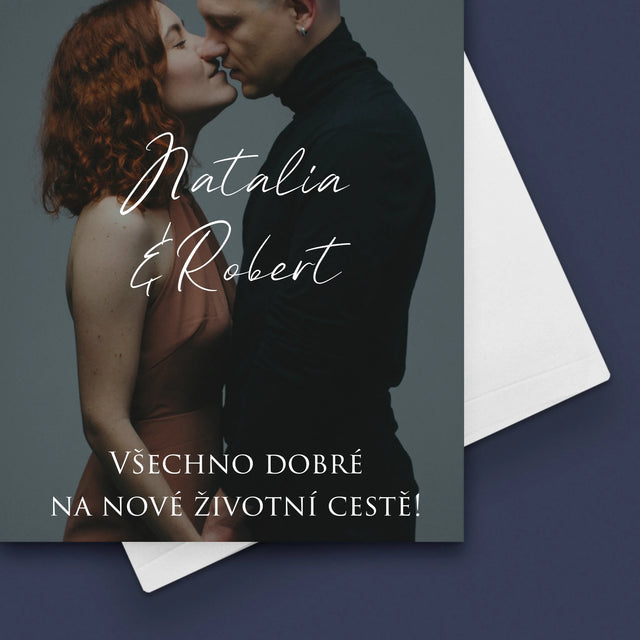 Fotka A Textem: Svatební Fotka Přání - Přání