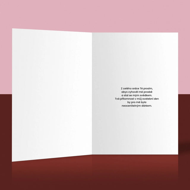 Fotka A Textem: Our Wedding Svědek - Přání