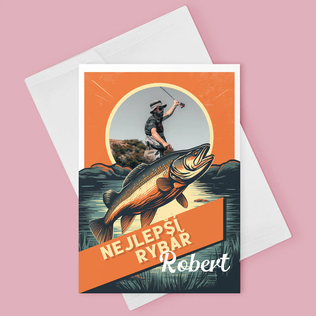 Fotka A Nápis: Nejlepší Rybář - Přání