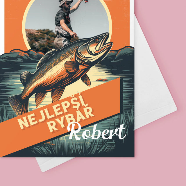Fotka A Nápis: Nejlepší Rybář - Přání