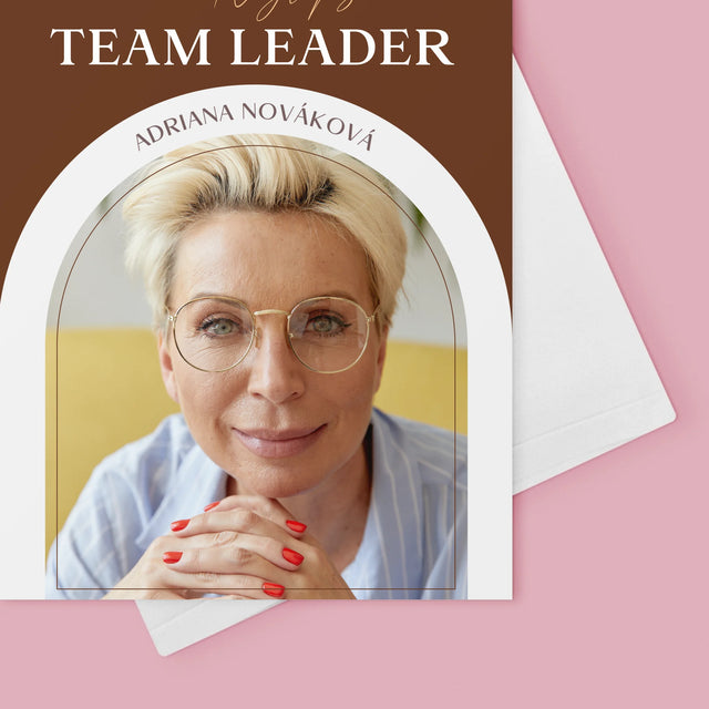 Fotka A Nápis: Nejlepší Team Leader - Přání