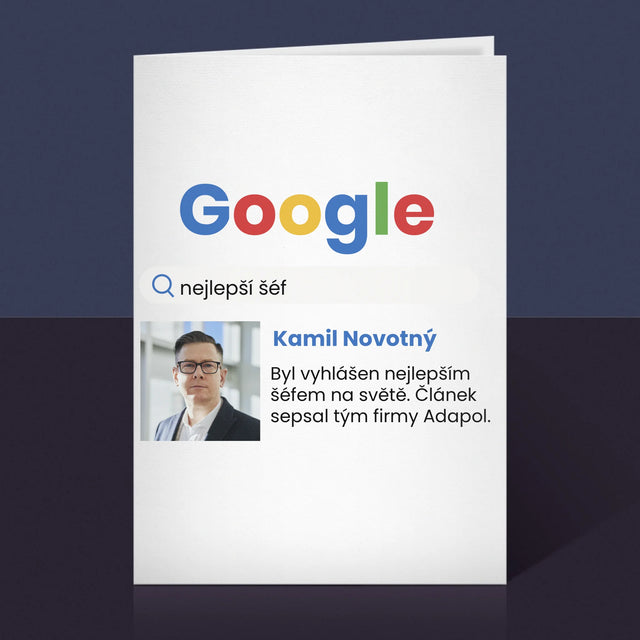 Fotka A Nápis: Nejlepší Šéf Výsledek Google - Přání