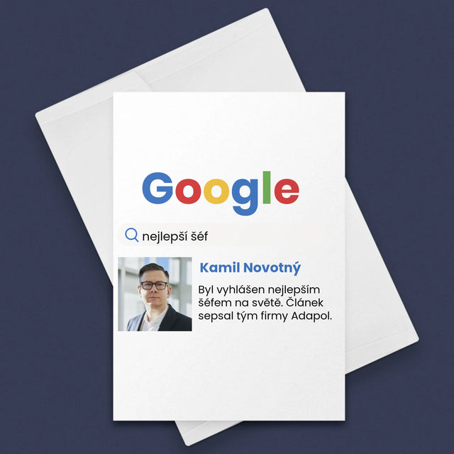 Fotka A Nápis: Nejlepší Šéf Výsledek Google - Přání