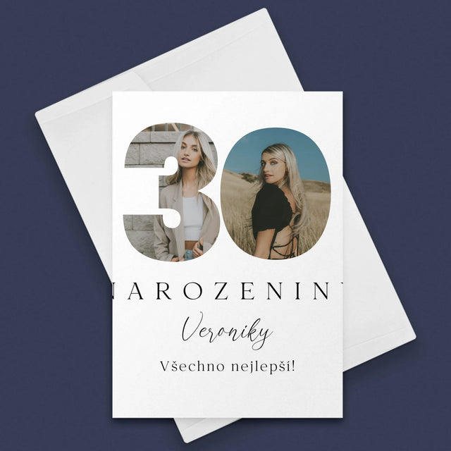 Slovo Z Fotek: 30. Narozeniny Podpis - Přání