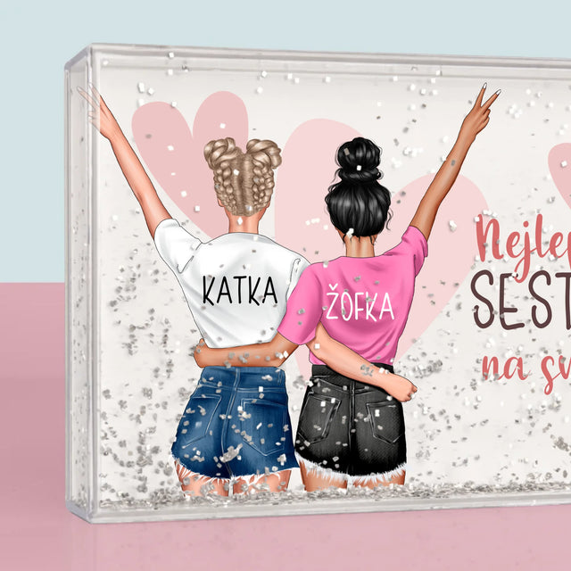 Designér Postav: Nejlepší Sestra Na Světě - Sněžící Fotorámeček