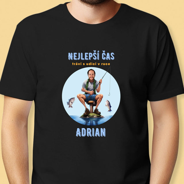 Fotka A Textem: Nejlepší Čas - Pánské Tričko