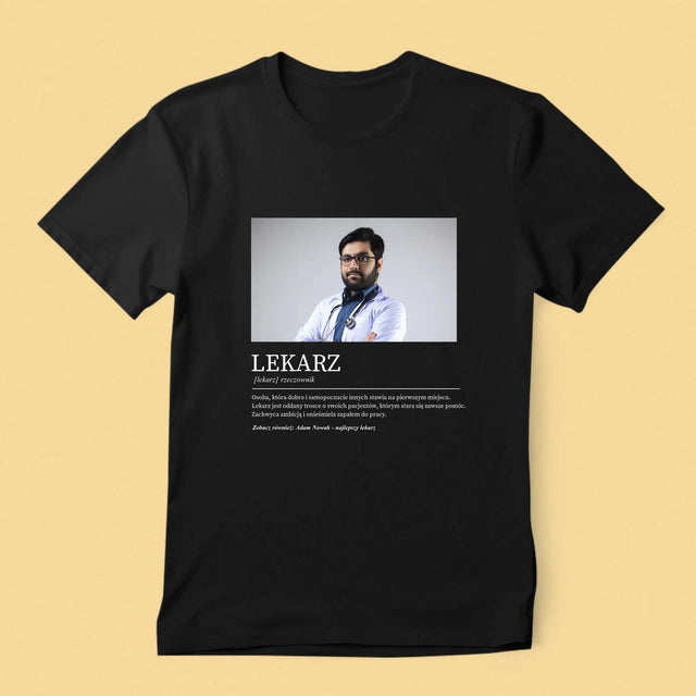 Fotka A Textem: Lékař Definice - Pánské Tričko