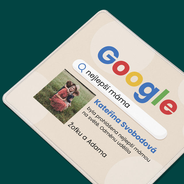 Fotka A Textem: Nejlepší Máma Výsledek Google - Podložka Pod Myš