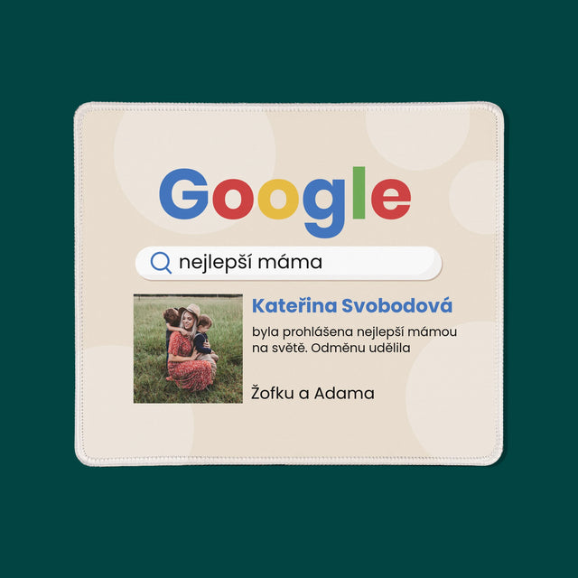 Fotka A Textem: Nejlepší Máma Výsledek Google - Podložka Pod Myš