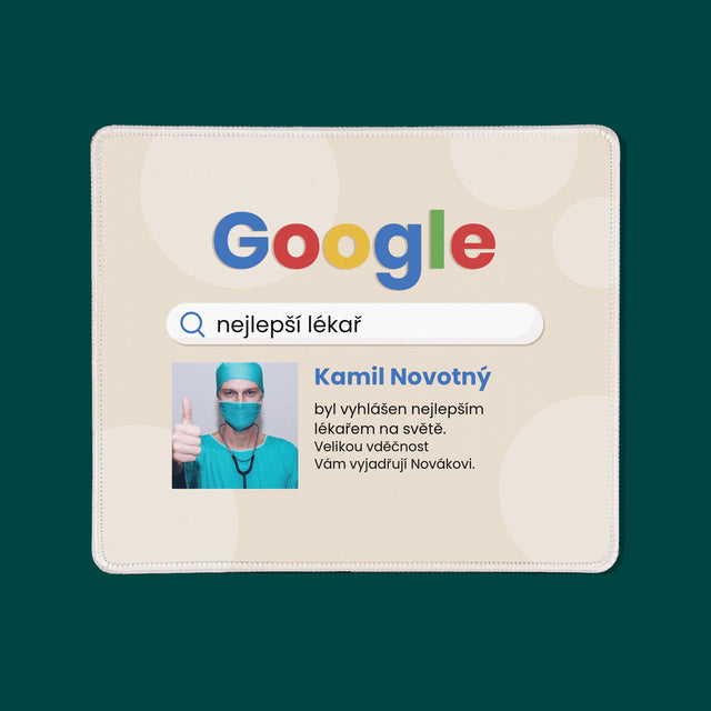Fotka A Textem: Nejlepší Lékař Výsledek Google - Podložka Pod Myš