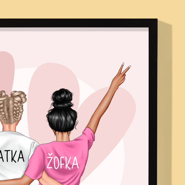 Designér Postav: Nejlepší Sestra Na Světě - Tisk V Rámečku