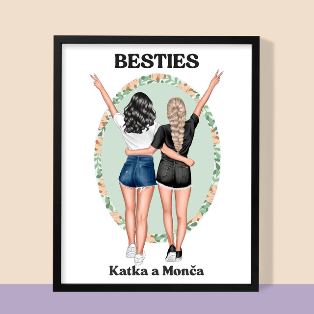 Designér Postav: Best Friends - Tisk V Rámečku