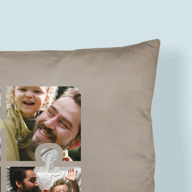 Fotokoláž: Puzzle Fotky Pro Tátu - Polštář